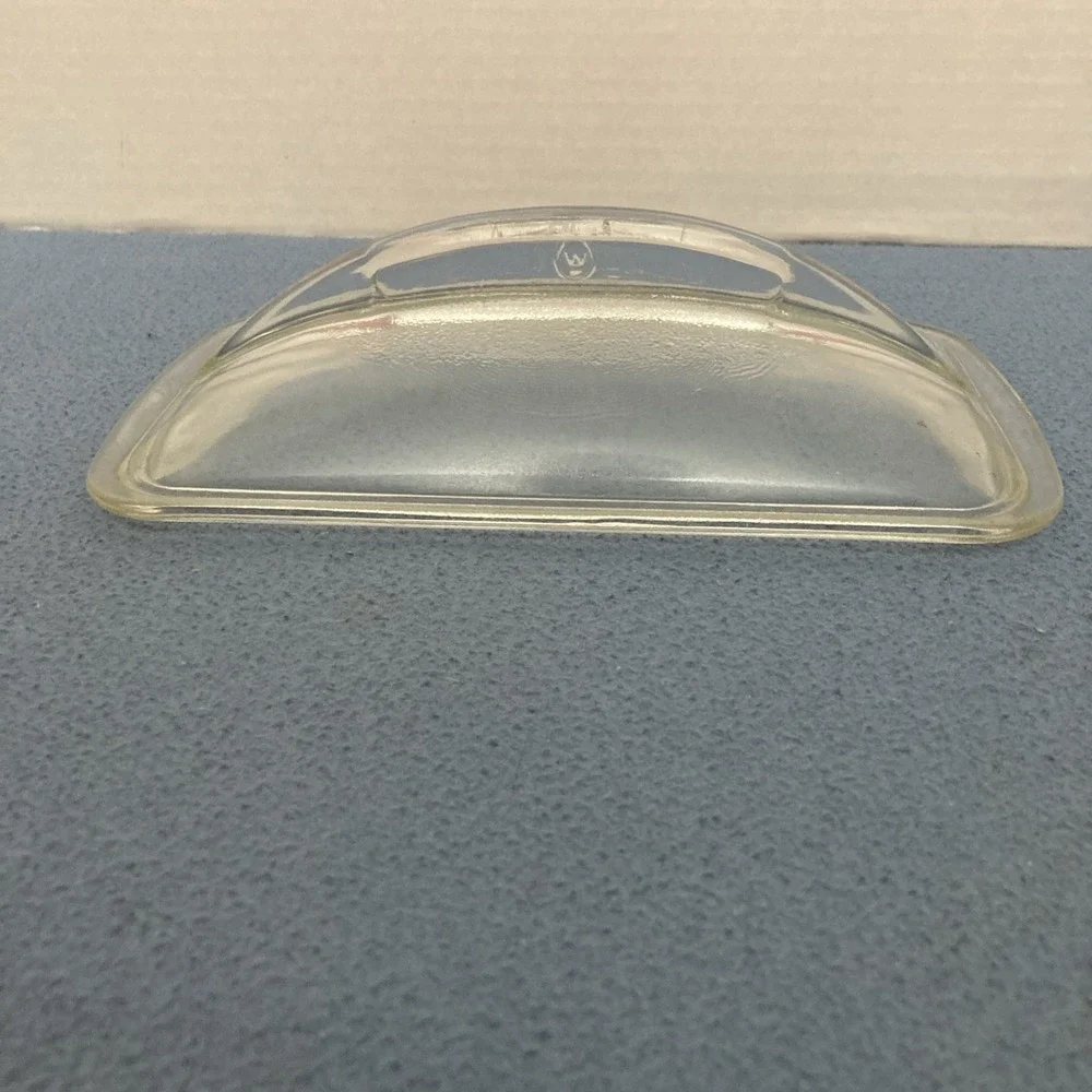 Vintage Westinghouse Refrigerators Clear Glass Fin Lid for Loaf Pans ca. 1950's